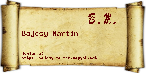 Bajcsy Martin névjegykártya