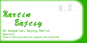 martin bajcsy business card